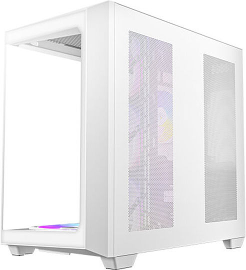Antec C5 Gaming Midi Tower Κουτί Υπολογιστή με Πλαϊνό Παράθυρο και RGB Φωτισμό Λευκό