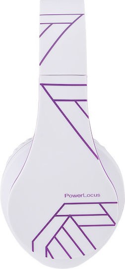 PowerLocus P2 Wireless / Wired Over Ear Headphones with Radio with 20 hours of Operation White
