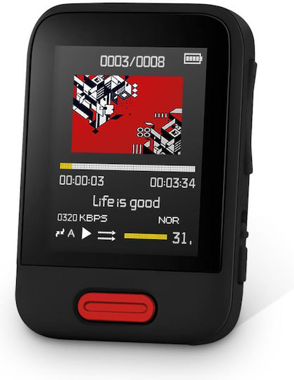 Sencor MP3 Player (16GB) με Οθόνη TFT / LCD 1.8" Μαύρο SFP 7716 BK