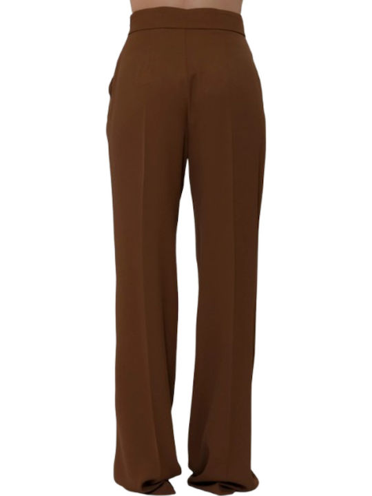 Pant Women's Fabric Trousers Marrone