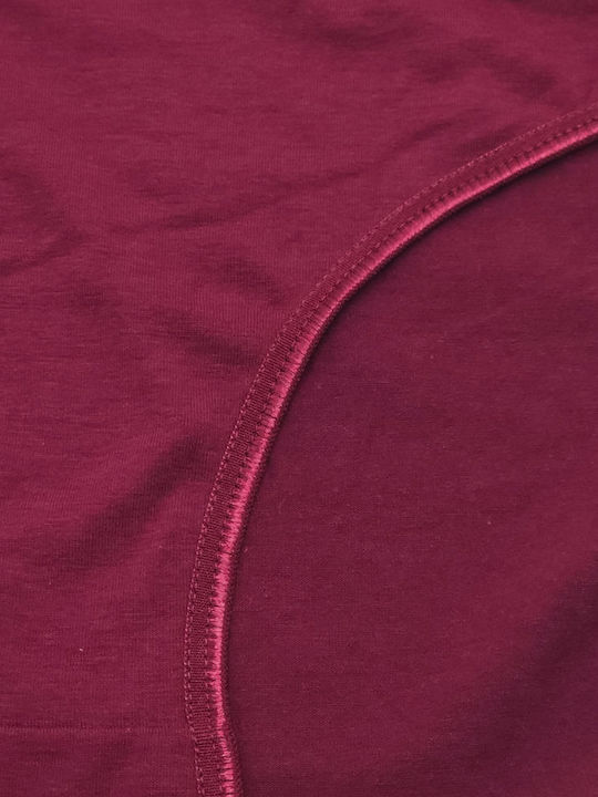 High-waisted Women's Slip Burgundy