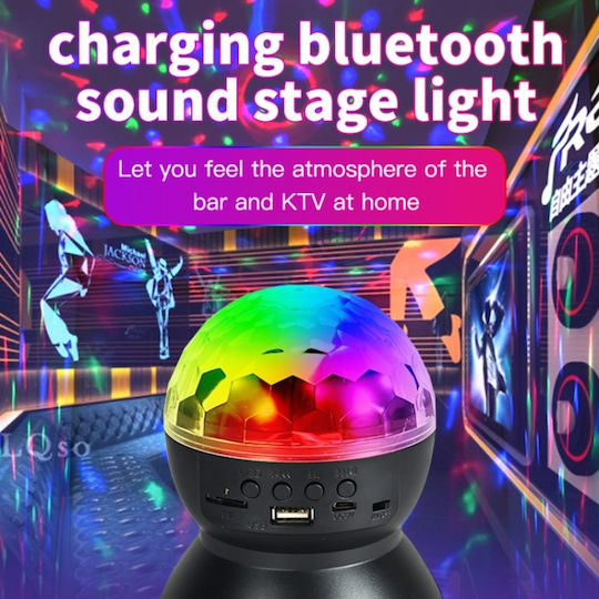 Globe Disco Crystal Magic Ball Rgb Led Bluetooth Speaker Music Rotating Light Effects