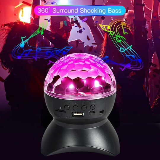 Globe Disco Crystal Magic Ball Rgb Led Bluetooth Speaker Music Rotating Light Effects