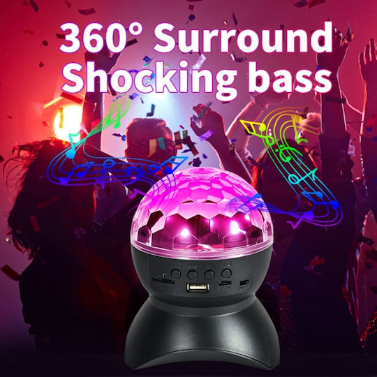 Globe Disco Crystal Magic Ball Rgb Led Bluetooth Speaker Music Rotating Light Effects