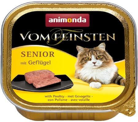 Animonda Vom Feinsten Wet Food for Senior Cats in Trays with Beef, Poultry, Meat, Chicken and Lamb Grain-Free 100gr