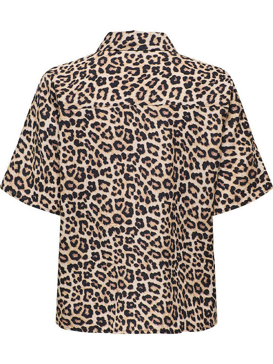 Women's Short Sleeve Shirt Brown