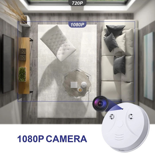 Spionagekamera Rauchmelder Iuni D101 32 GB WLAN Ansicht 4K Bewegungserkennung