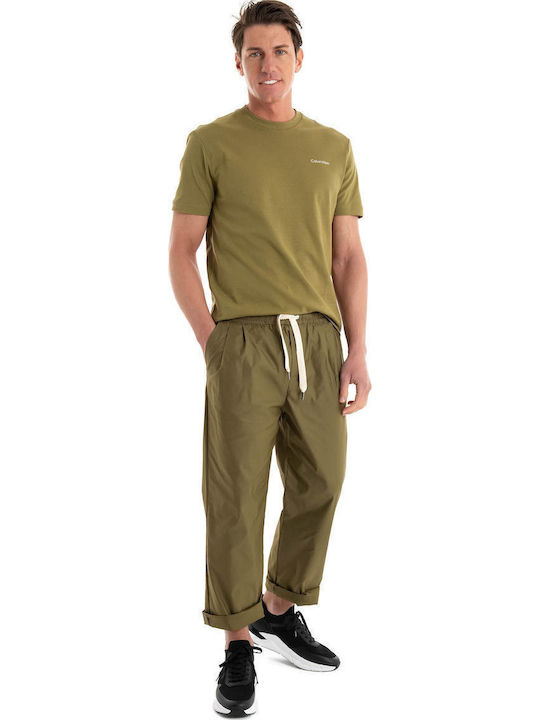 Hose Elastisch in Lockere Passform Olive