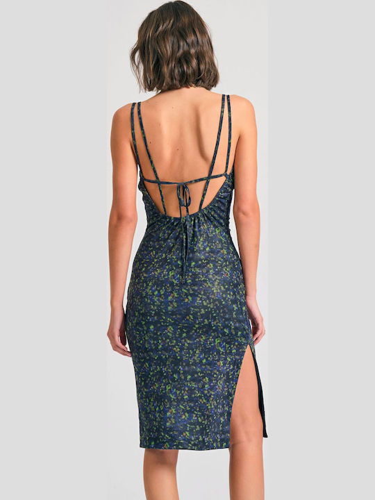 Sommer Midi Damenkleid FBL011-127-13 Mehrfarbig