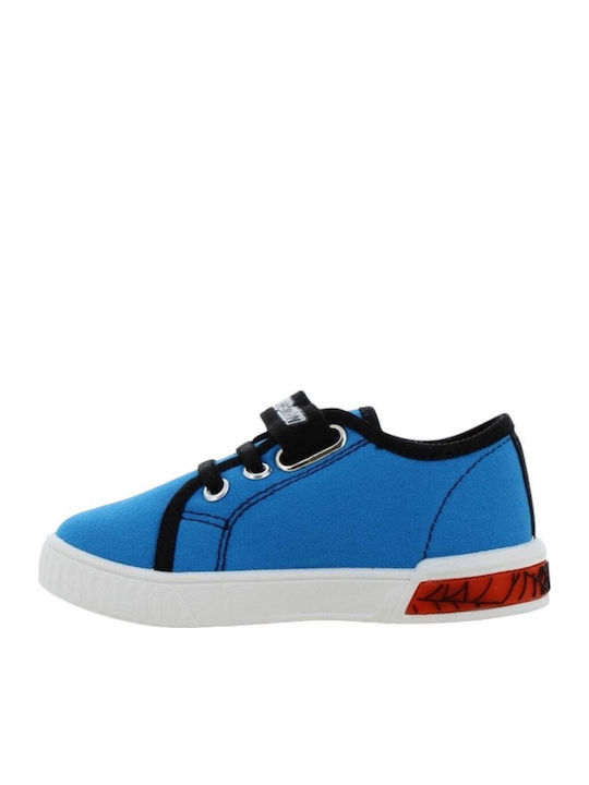 Παιδικά Sneakers Ανατομικά με Σκρατς & Φωτάκια Μπλε