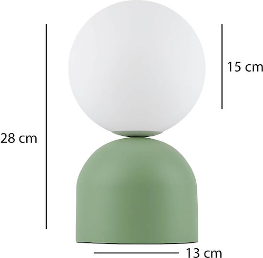 Megapap Albus Decorative Lamp with Socket for Bulb E14 Green