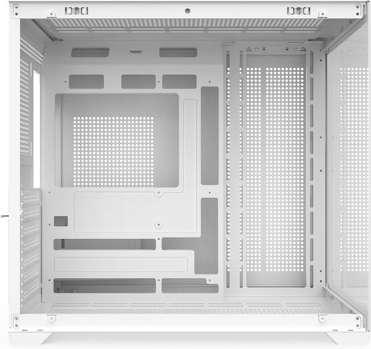 ProGaming Elite Cube Computergehäuse mit Seitenfenster und ARGB-Beleuchtung Weiß