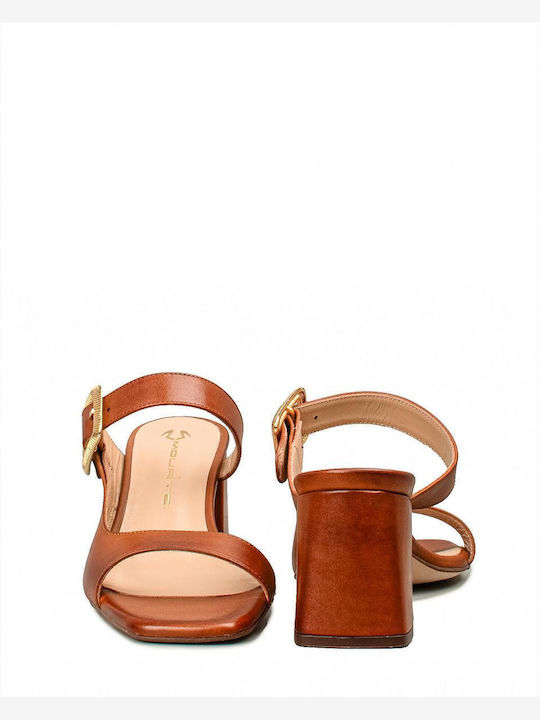 Leather Sandals Tabac Brown