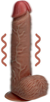 Shots Ρεαλιστικό Dildo με Όρχεις και Βεντούζα Καφέ 23cm