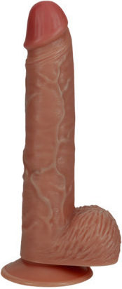 Shots Ρεαλιστικό Dildo με Όρχεις και Βεντούζα Καφέ 23cm