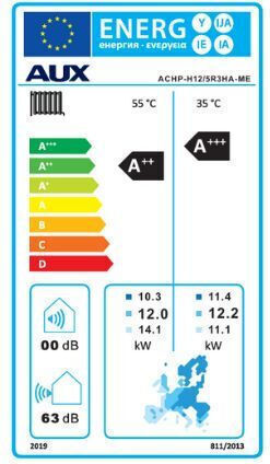 AUX Wärmepumpe 12kW Dreiphasig 60°C Monoblock