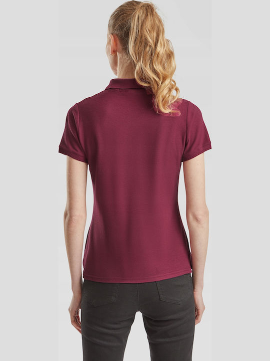 Fruit of the Loom Γυναικείο Διαφημιστικό T-shirt Κοντομάνικο Burgundy