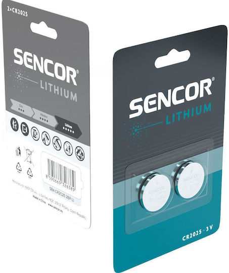 Sencor Batterien Lithium für Uhren CR2025 2Stück