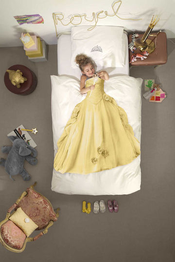 Snurk Kids Duvet Cover Single Yellow