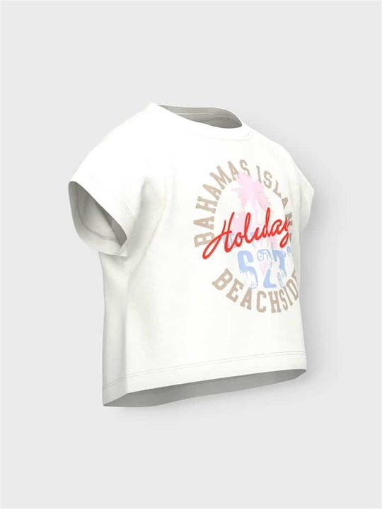 Kids' Crop Top Short Sleeve White