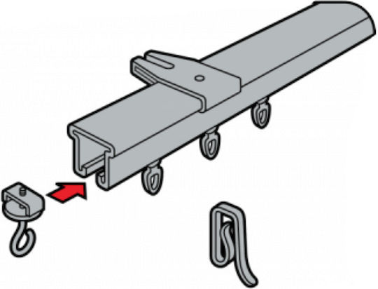 Stor Plast Curtain Track Stop without Runner 1pcs