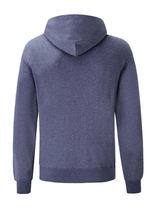 Fruit of the Loom Classic Ανδρικό Διαφημιστικό Φούτερ Μακρυμάνικο Vintage Heather Navy