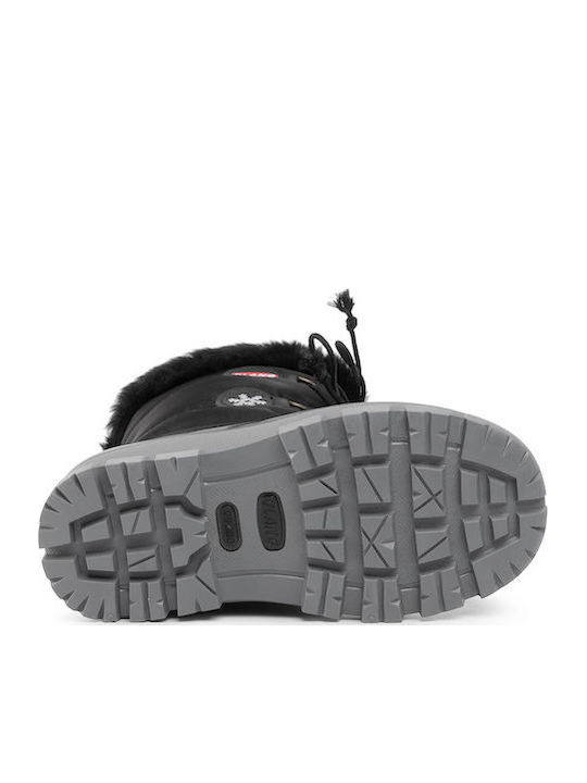 Patty Kids Snow Boots with Laces Black