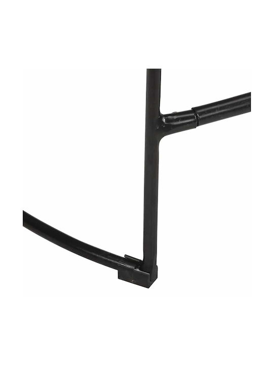 Stool Bar Wooden Black 2pcs 45x40x62cm