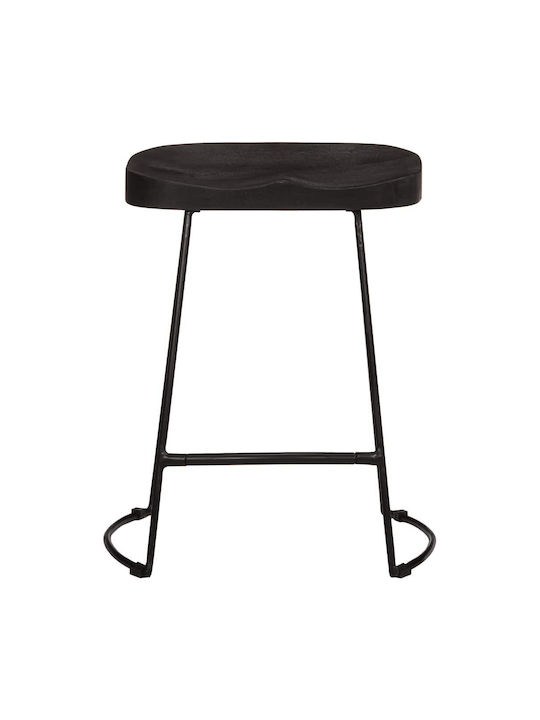Hocker Bar Hölzernes Black 2Stück 46x38x52cm