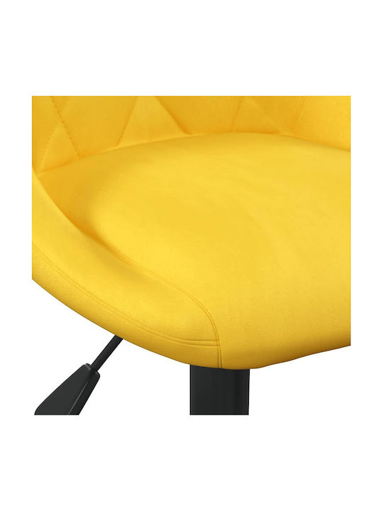 Табуретка Бар с облегалка и регулируема височина Mustard, Yellow 2бр 46x44x62.5-77.5см