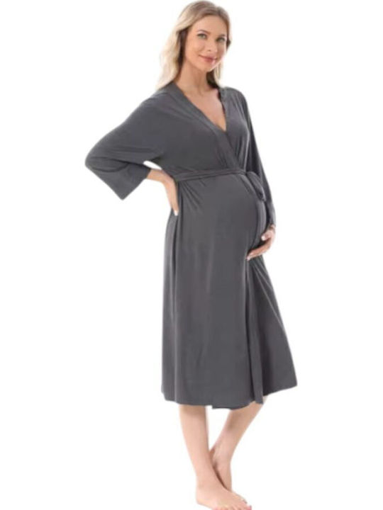 Queen Mother Robe Schwangerschaft & Stillen Grey Queen Mother Robe Schwangerschaft & Stillen Grey