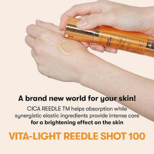 VT Cosmetics Vita-Light Reedle Shot 100 Cica Reedle Serum Für Gesicht Mit Centella Asiatica & Vitamin C Für Aufhellung & Nährend 50ml