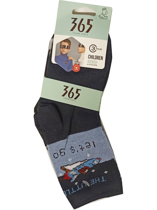 365 Charm Socks Kindersocken Blue - Gray 3 Paar