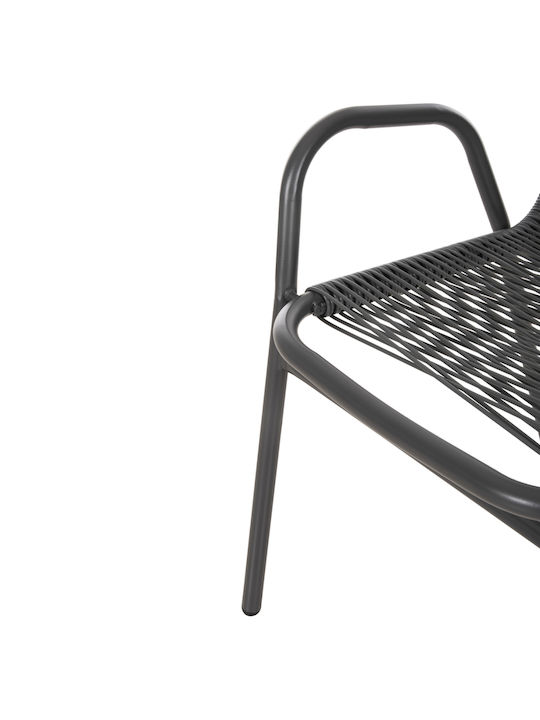 Gartenstühle Metallisch Avril Grau 54.5x56x78cm
