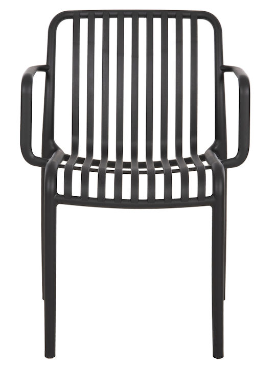 Gartenstühle Polypropylen Convee Schwarz 55x52x79cm