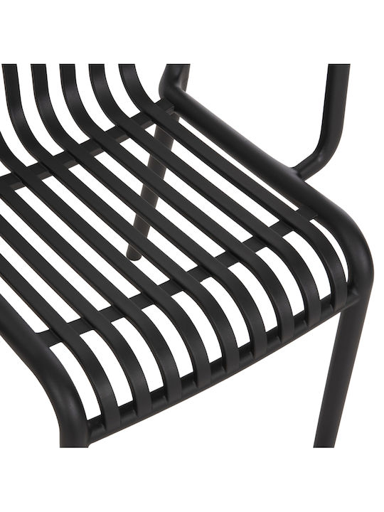 Gartenstühle Polypropylen Convee Schwarz 55x52x79cm