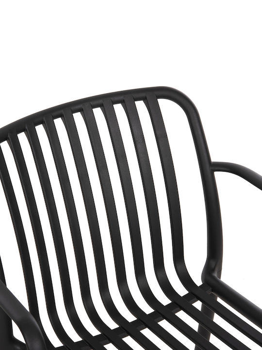 Gartenstühle Polypropylen Convee Schwarz 55x52x79cm
