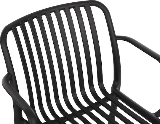 Scaun De Exterior Din Polipropilenă Convee Negru 55x52x79cm