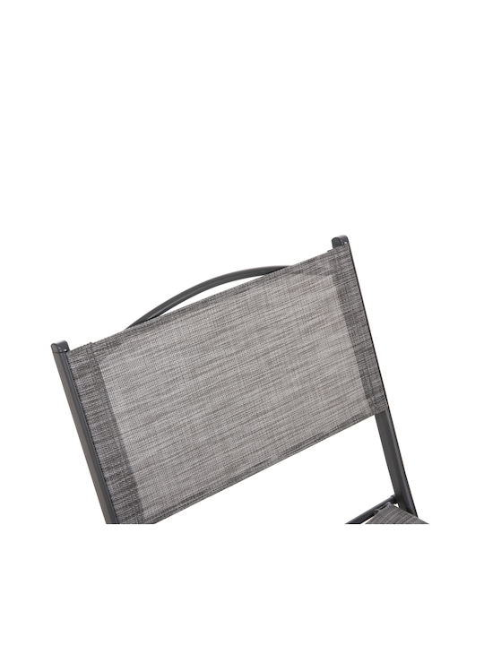 Scaun de exterior Metalic Mag Gri 4buc 45x51x81cm