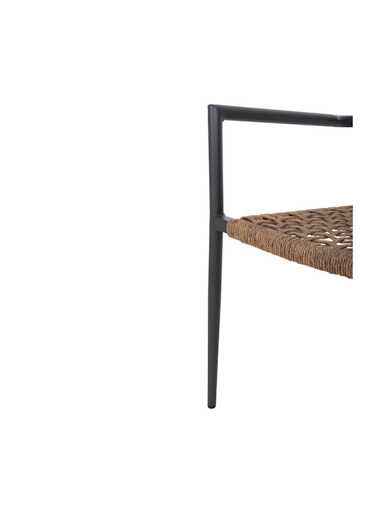 Gartenstühle Aluminium Trilan Anthrazit 57x59x85cm