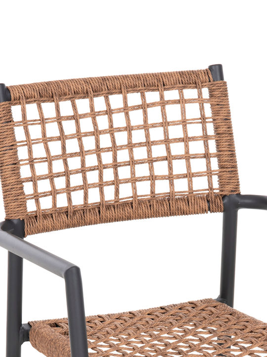 Gartenstühle Aluminium Trilan Anthrazit 57x59x85cm