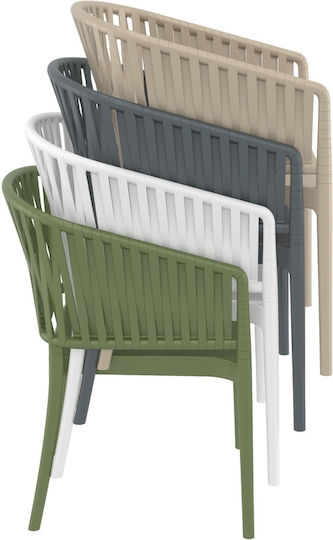 Outdoor Armchair Polypropylene Portofino Black, Olive Green