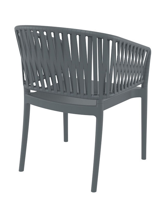 Outdoor Armchair Polypropylene Portofino Dark Grey