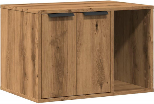 vidaXL Zaun Katzentoilette Geschlossen Braun L60 x B40 x H40cm