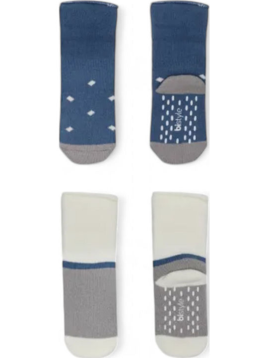 Biorganic Kids' Socks Non-Slip Gray 2 Pairs