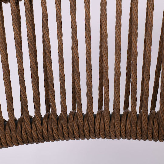 Fotoliu de exterior Rattan Mady White, Natural 56x59x78cm