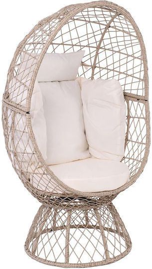 Sessel Crown Beige 78x73x142cm