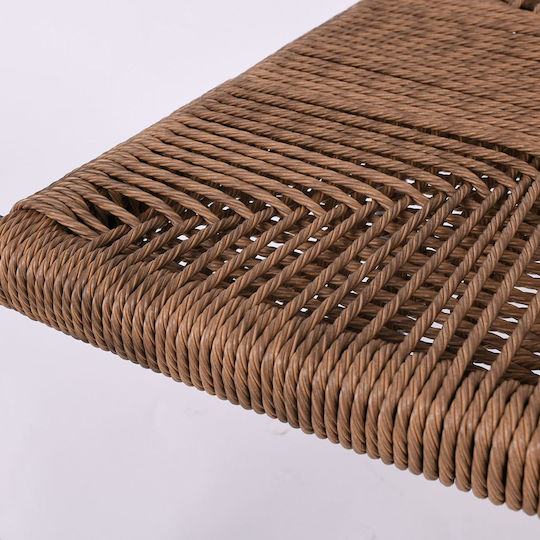 Fotoliu de exterior Rattan Mady White, Natural 56x59x78cm