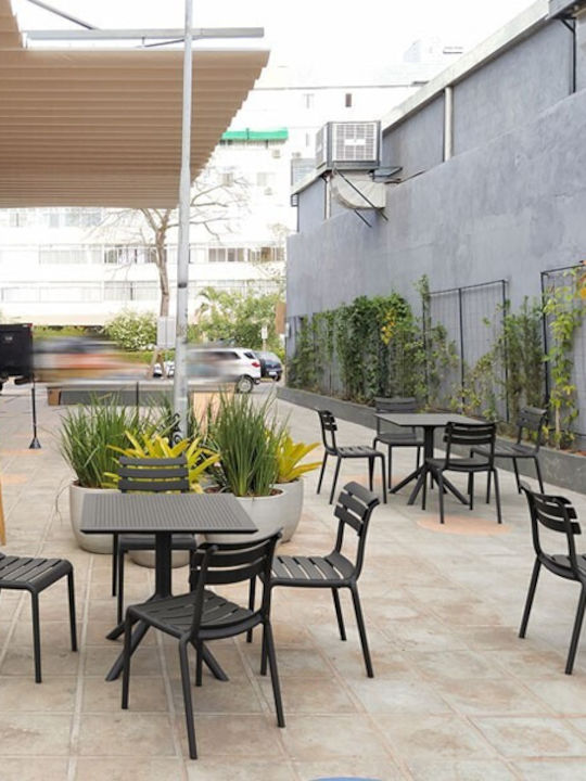 Outdoor-Stuhl Polypropylen Helen Black 50x59x84εκ.