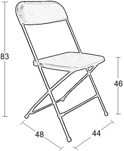 Outdoor Chair Polypropylene Bold White 45x46x80cm